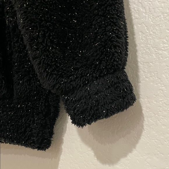 Adidas Girls Long Sleeve Mock Neck Furry Lurex Pullover Sweatshirt Size S 7/8 - Picture 8 of 16